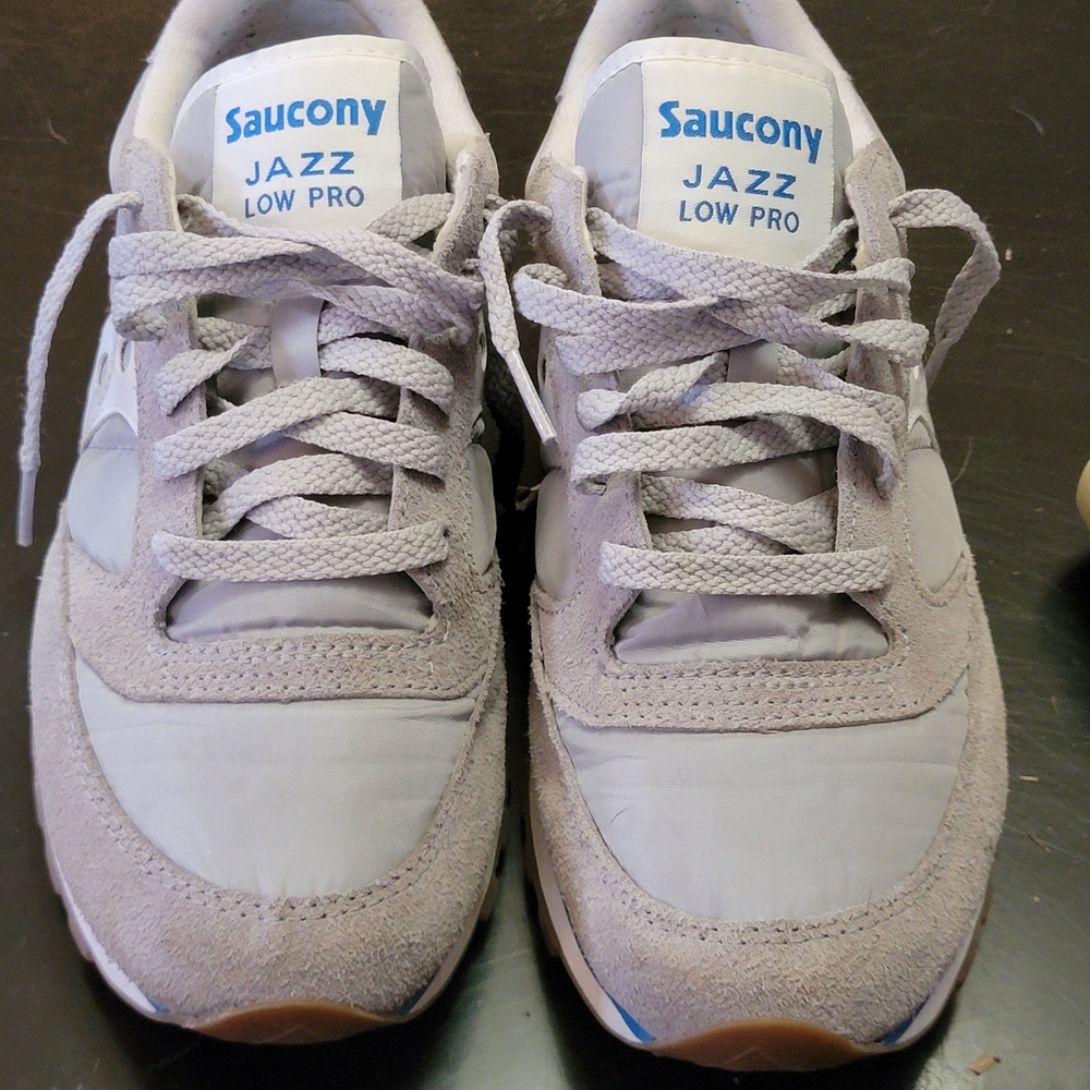 Saucony Jazz Low Pro Sneakers Gray White and Blue - Picture 3 of 10